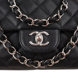 Chanel Quilted Caviar Leather Jumbo Single Flap Crossbody Bag