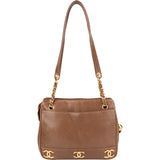 Chanel Caviar Leather Triple CC Tote Shoulder Bag