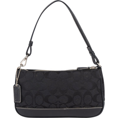 Coach Black Monogram Signature Demi Pochette Handbag