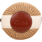 Chloé Small Woody Basket Raffia Crossbody Handbag