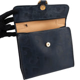 Christian Dior Navy Vintage Monogram Canvas Top Handle Handbag