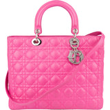 Christian Dior Quilted Lambskin Lady Dior Handbag - vintageandkickz