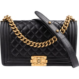 Chanel Quilted Lambskin Medium Boy Crossbody Bag