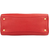 Prada Red Vitello Daino Leather Duffle Handbag