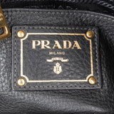 Prada Black Vitello Daino Leather Tote Handbag