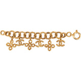 Chanel Golden CC Clover Lava Charm Bracelet 93P