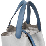 Hermès Taurillon Clemence Bicolor Picotin Lock 22 (MM) Handbag