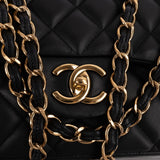 Chanel Quilted Lambskin Maxi Double Flap Crossbody Bag