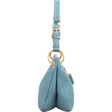 Prada Blue Vitello Daino Hobo Shoulder Bag
