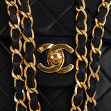 Chanel Quilted Lambskin 24K Gold Small Double Flap Shoulder Bag