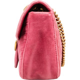 Gucci Monogram Velvet GG Marmont Crossbody Bag