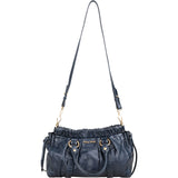 Miu Miu Vitello Lux Leather Drawstring Satchel Handbag