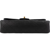 Chanel Quilted Lambskin Top Handle 24K Gold Single Flap Handbag