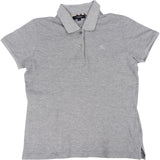 Burberry Grey Cotton Equestrian Knight Emblem Women Polo Shirt (2)