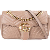 Gucci Matelassé Leather GG Marmont Crossbody Bag