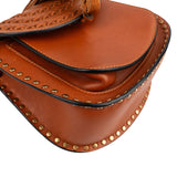 Chloé Brown Braided Leather Hudson Crossbody Bag