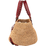 Balenciaga Raffia Panier Basket City Handbag