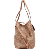 Coach Monogram Signature Canvas Drawstring Carryall Shoulder Bag