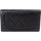 Chanel Quilted Caviar Leather Classic CC Flap Wallet