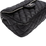 Chanel Noir Quilted Lambskin Palladium Uniform Belt Bag