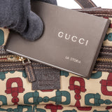 Gucci Monogram Suede GG Embossed Tote Handbag