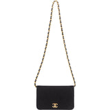 Chanel Quilted Cotton 24K Gold Single Flap Shoulder Bag