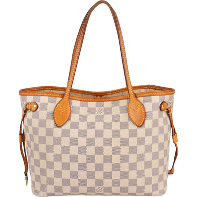 Louis Vuitton Monogram Damier Azur Canvas Neverfull PM Handbag