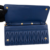 Miu Miu Matelassé Nappa Leather Wallet On Chain Crossbody Bag