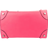 Céline Pink Drummed Calfskin Luggage Handbag