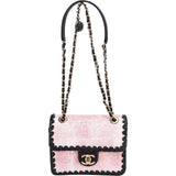 Chanel Tweed & Braided Leather Single Flap Crossbody Bag