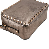 Valentino Garavani Metallic Grained Leather Rockstud Camera Crossbody Bag