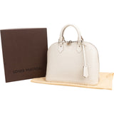 Louis Vuitton White Epi Leather Alma PM Handbag
