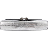 Gucci Lizard-Embossed Metallic Leather Dionysus Wallet On Chain Crossbody Bag