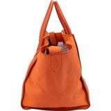 Céline Orange Drummed Calfskin Phantom Handbag