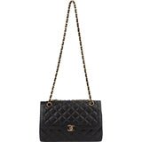 Chanel Quilted Lambskin Bicolor Double Flap Shoulder Bag