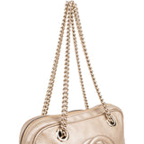 Gucci Metallic Leather Soho GG Shoulder  Bag