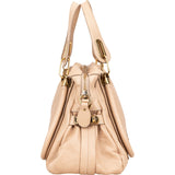Chloé Beige Pebbled Leather Paraty Handbag