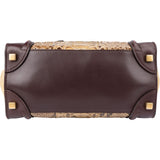 Céline Python Leather Tricolor Luggage Tote Handbag