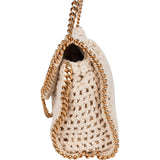 Stella McCartney Braided Wool Shaggy Falabella Fold Over Flap Crossbody Bag