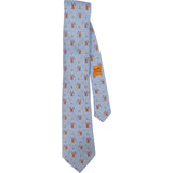 Hermès Playful Bunny Printed Pattern Silk Tie Krawatte