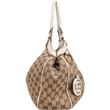 Gucci Monogram GG Canvas Guccissima Leather Sukey Medium Tote Handbag