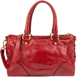Prada Red Vitello Lux Leather Bauletto Handbag