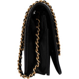 Chanel Quilted Caviar Leather Boy Wallet On Chain Crossbody Bag
