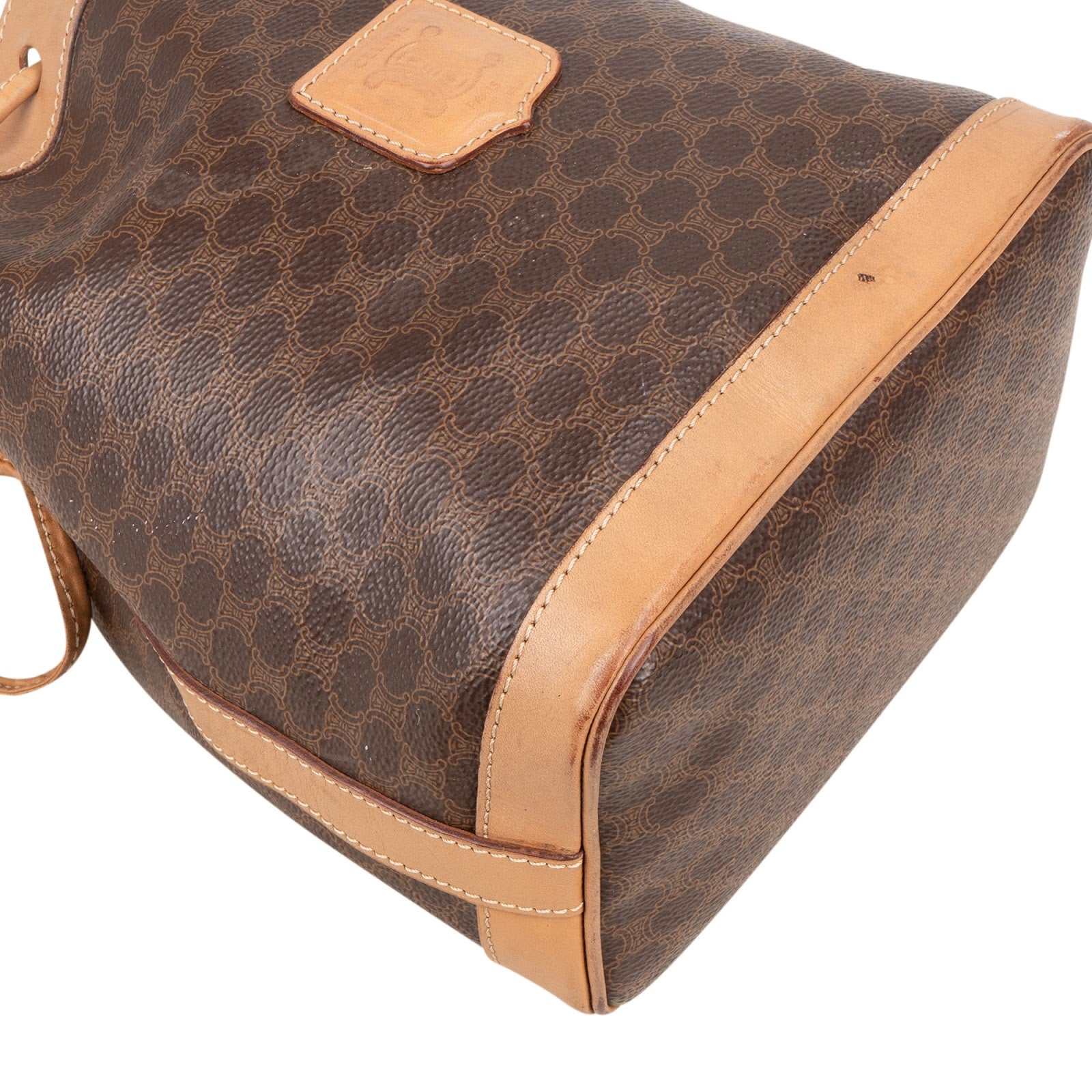 Celine Macadam Drawstring Bucket Shoulder Bag - vintageandkickz