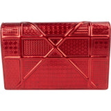 Christian Dior Metallic Perforated Patent Leather Diorama Crossbody Bag