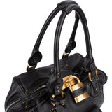 Chloé Pebbled Leather Studded Paddington Satchel Handbag
