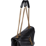 Saint Laurent Quilted Leather Medium Loulou Crossbody Bag - vintageandkickz