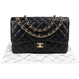 Chanel Quilted Caviar Leather Jumbo Double Flap Crossbody Bag
