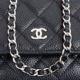 Chanel Quilted Caviar Leather Wallet On Chain Crossbody Bag
