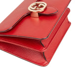 Gucci Pebbled Leather Interlocking GG Small Crossbody Bag